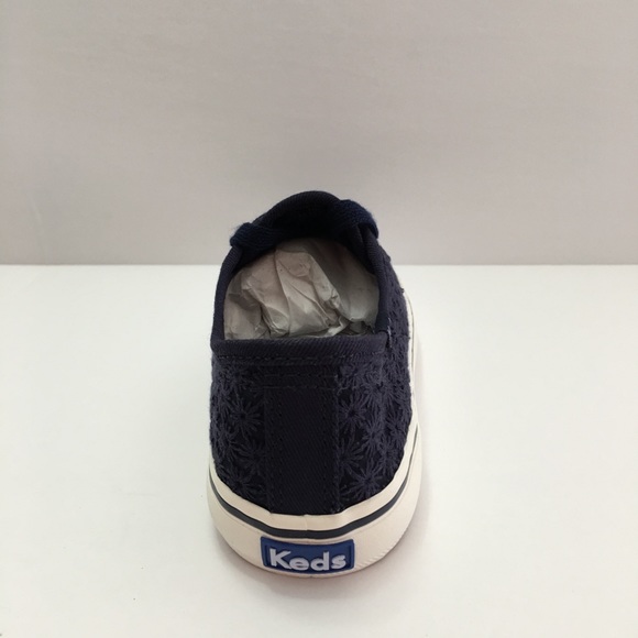 Keds Girls Double Up Navy Eyelet Sneaker - Picture 6 of 7